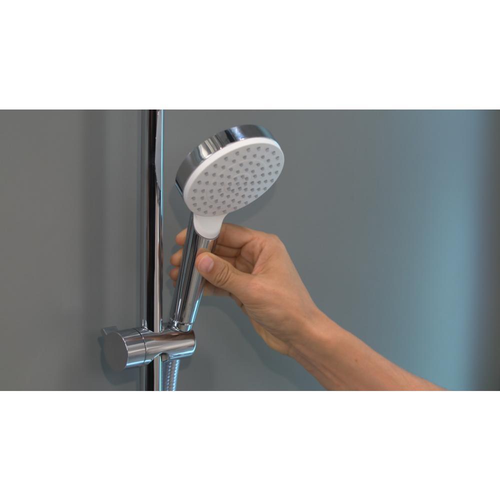 Купить Hansgrohe Душевой гарнитур Crometta 1 jet EcoSmart хром-белый матовый 26539400 в магазине wardena.ru