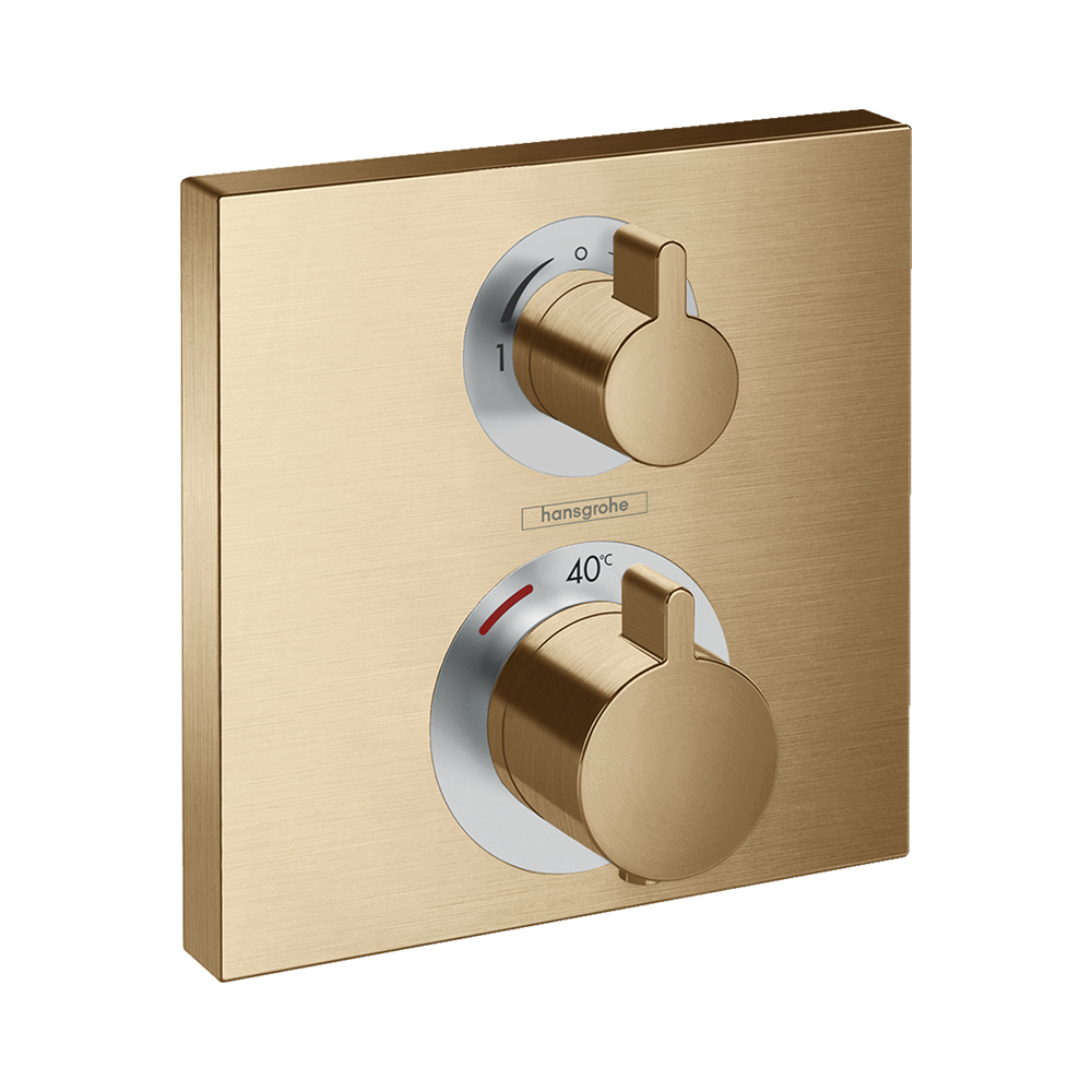 Купить Hansgrohe Ecostat Square Термостат скрытого монтажа для 2 потребителей золото 15714990 в магазине wardena.ru