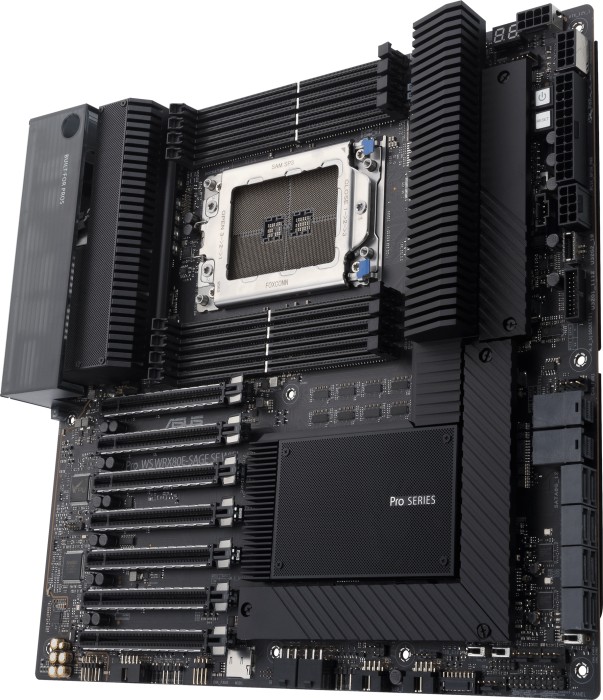 Купить ASUS Pro WS WRX80E-SAGE SE WIFI - Motherboard - E-ATX - Socket sWRX8 - AMD WRX80 Chipsatz - USB-C Gen2, USB 3.2 Gen 1, USB 3.2 Gen 2, USB-C Gen 2x2 - 2 x 10 Gigabit LAN, Wi-Fi 6, Bluetooth - HD Audio (8-Kanal) (90MB1590-M0EAY0) в магазине wardena.ru