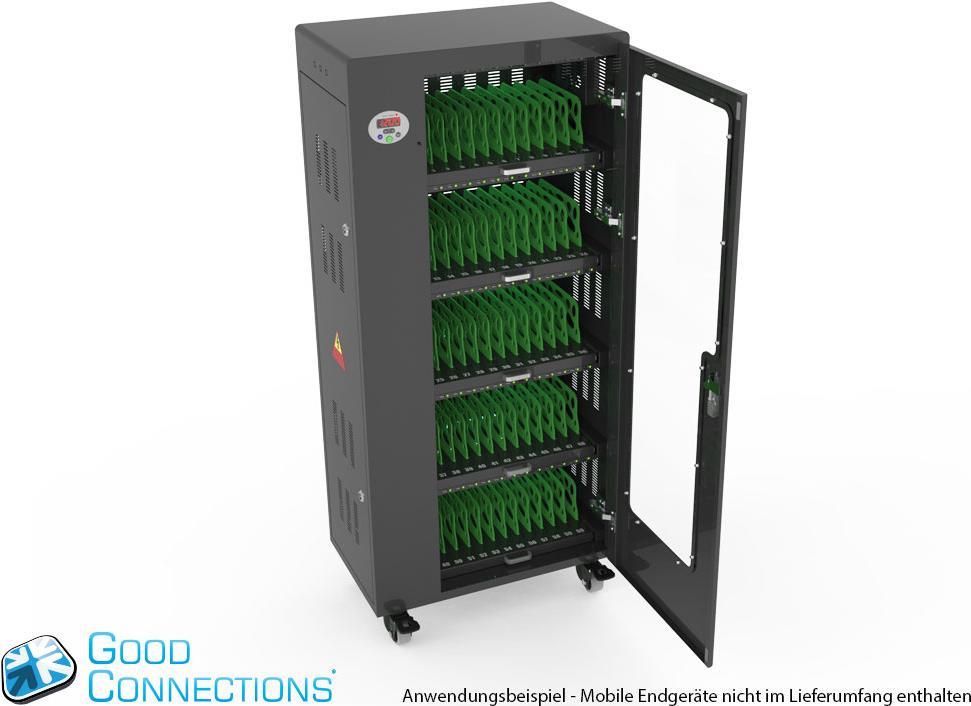 Купить Good Connections - Wagen (synchronisieren, laden und unter UV-Licht reinigen) - für 65 Tablets - verriegelbar - Stahl - Schwarz - Ausgang: 5 V (PCT01-B65S) в магазине wardena.ru