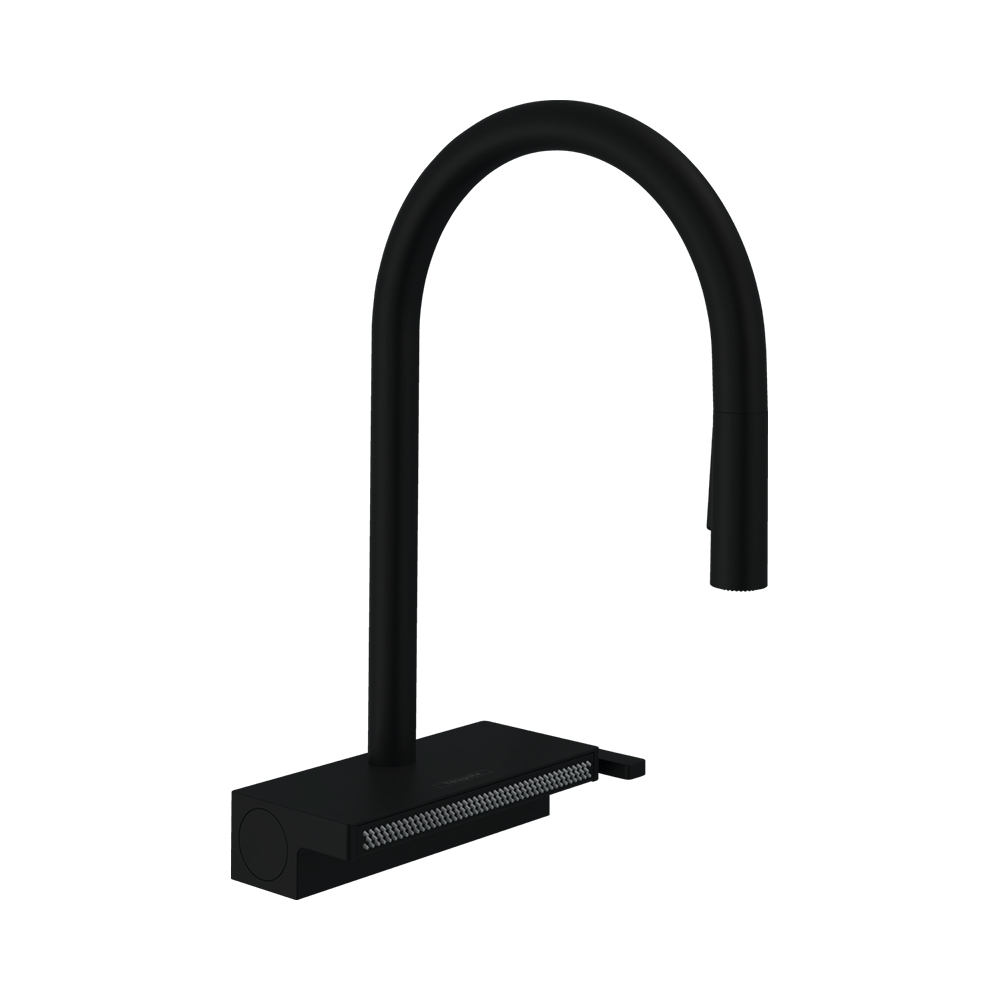 Купить Hansgrohe Aquno Select M81 Кухонный смеситель однорычажный 170 с вытяжным душем 3jet сталь 73837800 в магазине wardena.ru